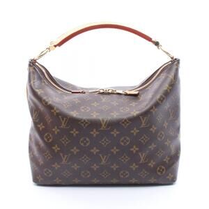 Louis Vuitton Sully Shoulder Bag Canvas Leather Monogram Brown